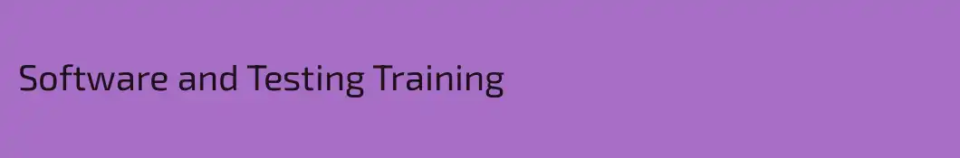 Software and Testing Training